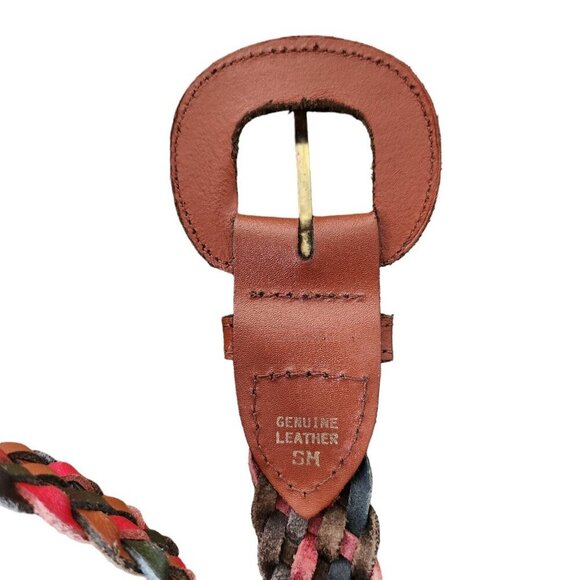 Braided Leather Belt | Boho Cottagecore Hippie Southwest | Women’s Small - Picture 10 of 14